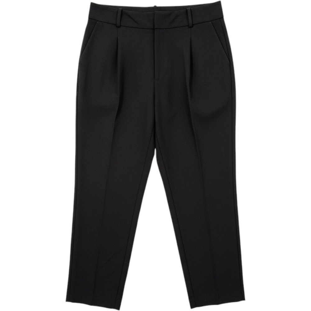Zara Pants Womens XL Black High Waisted Pleated Tapered Trouser 4387/630/800